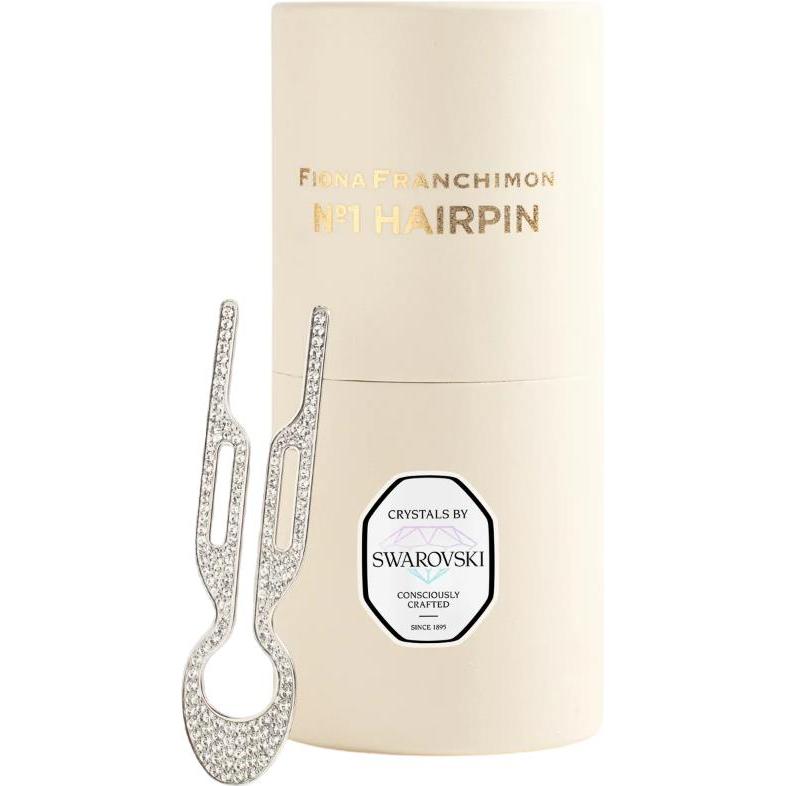 NO1 HAIRPIN Металлическая шпилька с кристаллами Swarovski, белое золото