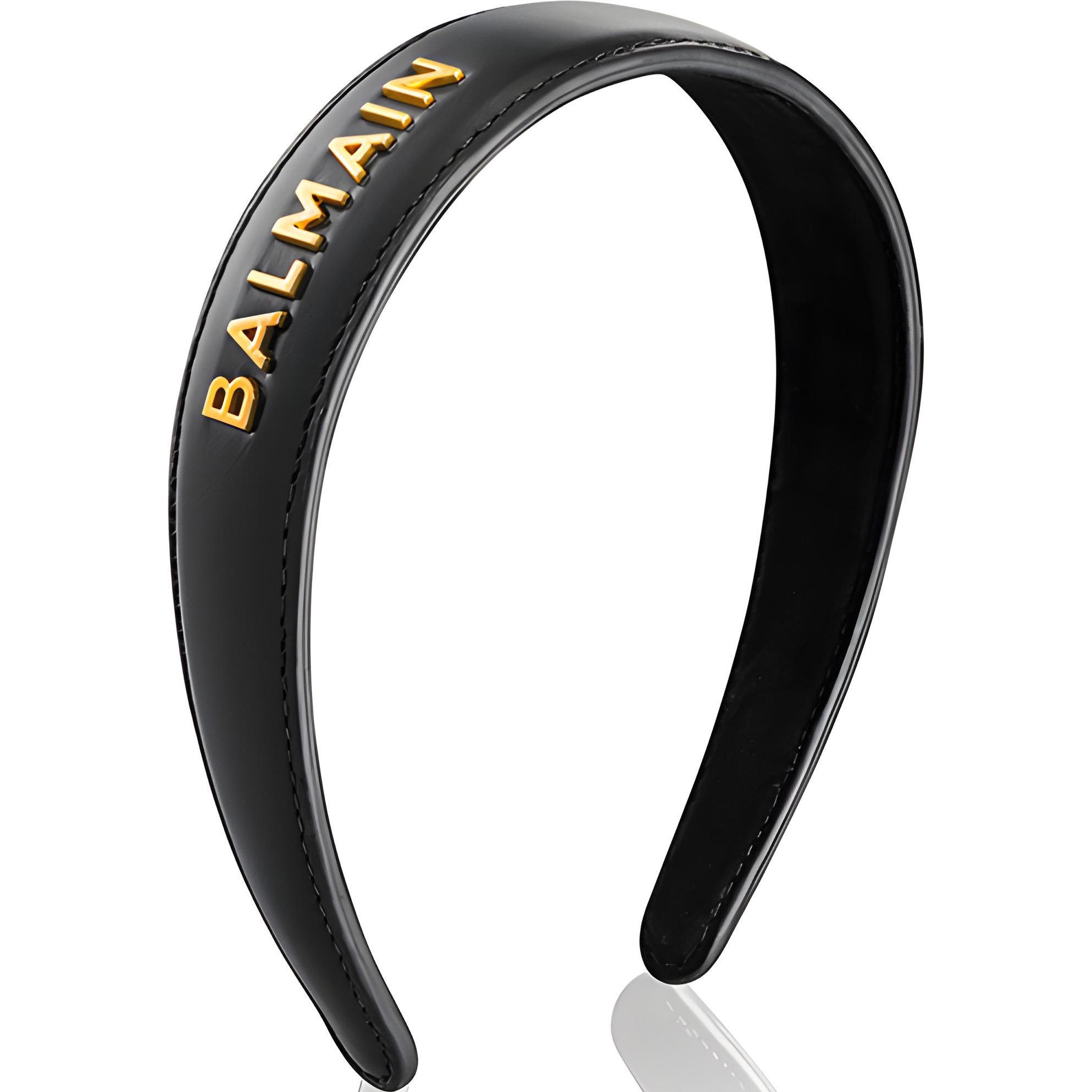 BALMAIN Ободок кожаный черный (1 шт.)