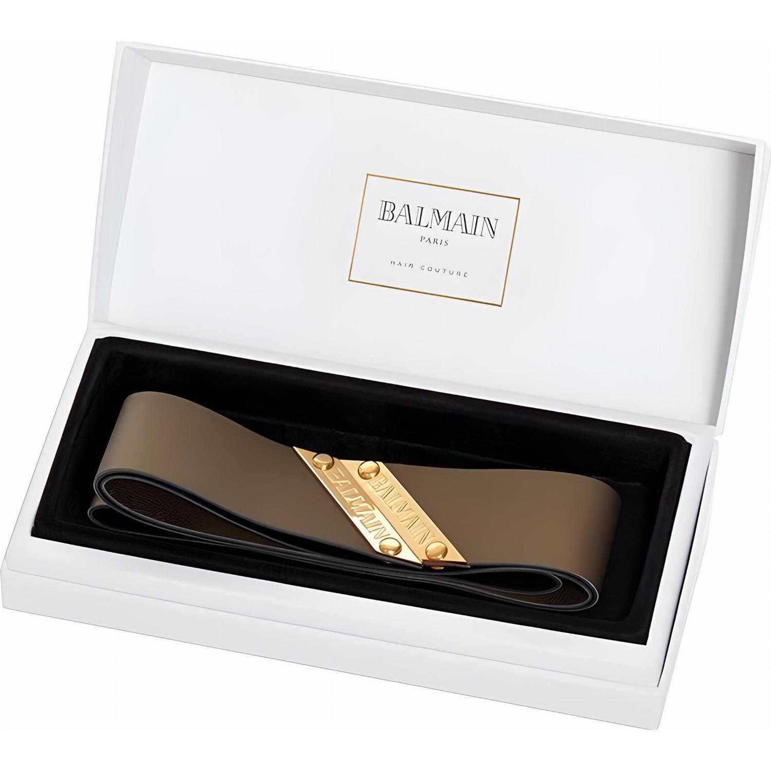 BALMAIN Кожаная лента Leather Headband бронза (1 шт.)