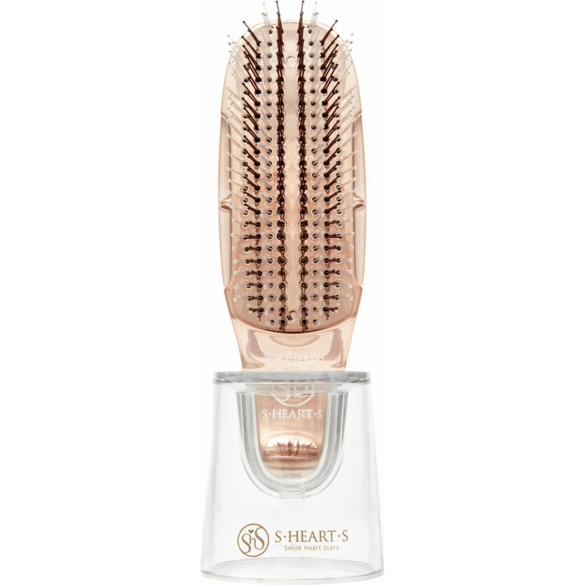 S-HEART-S Расческа Scalp Brush Gold с укороченной ручкой, розовое золото (1 шт.)