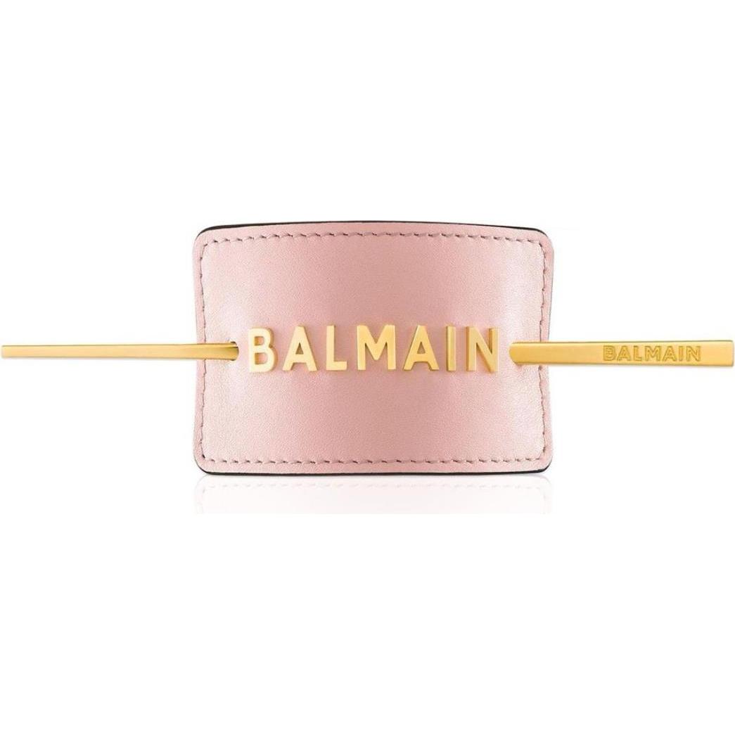 Заколка для волос розовая с логотипом Balmain (1 шт.)