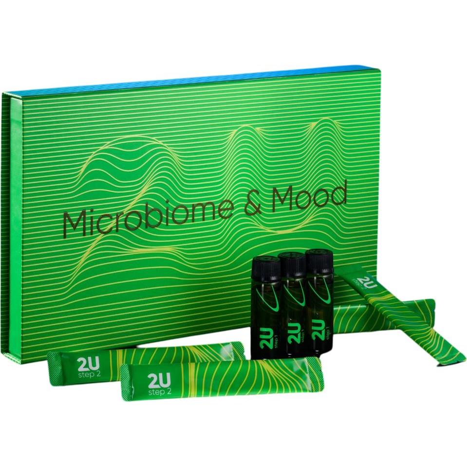 2U MICROBIOME&MOOD Microbiome&Mood БАД для восстановления микробиома кишечника 14 флаконов и 14 стиков