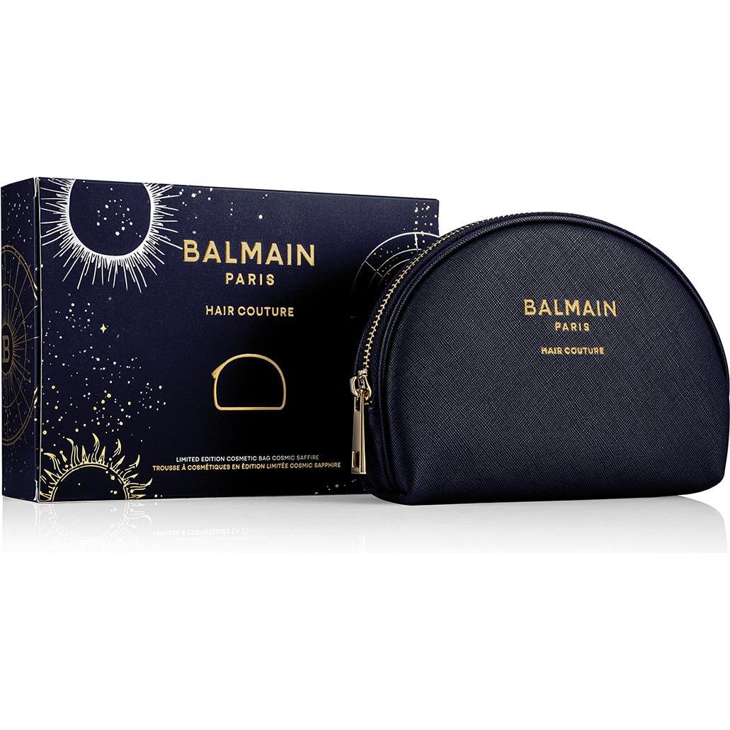 BALMAIN Косметичка "Космический сапфир" кожаная