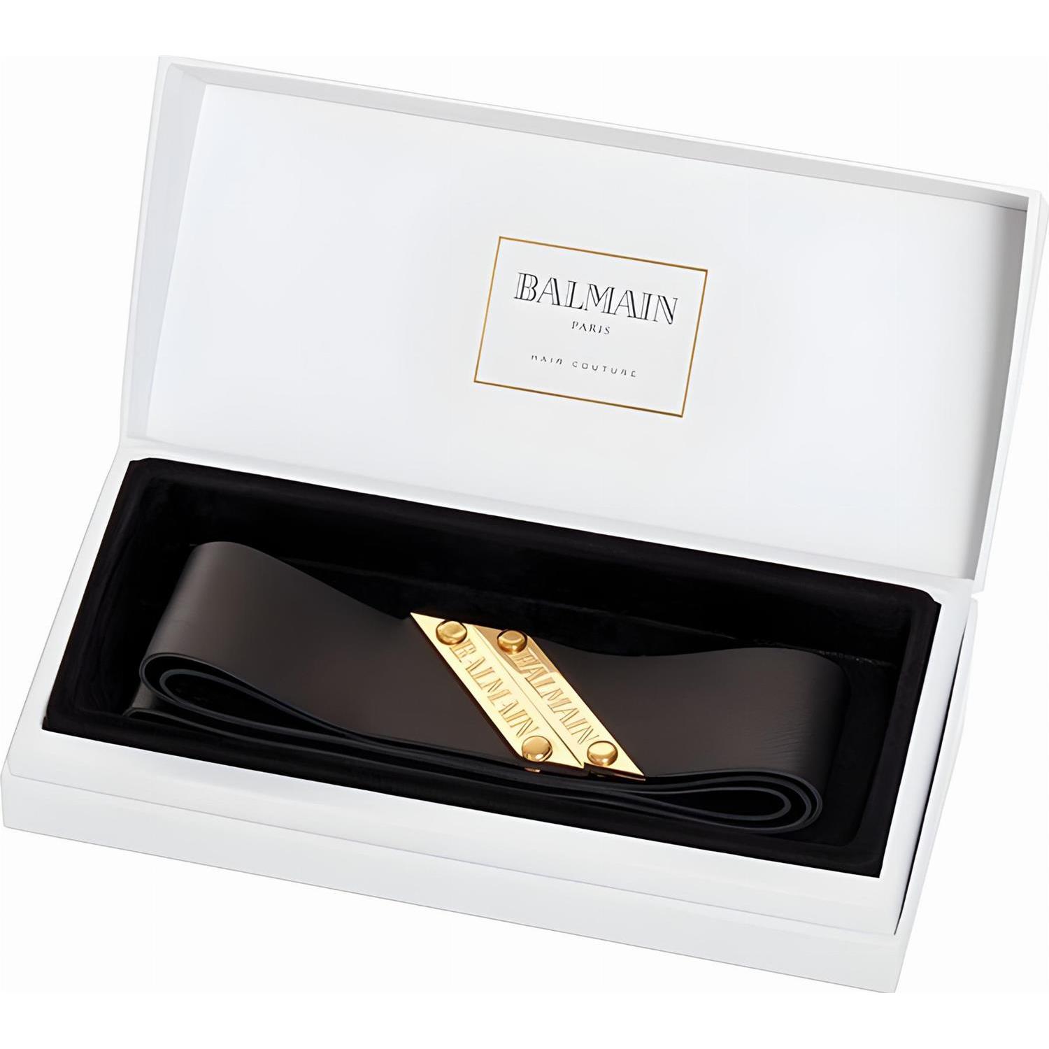 BALMAIN Кожаная лента Leather Headband черная (1 шт.)