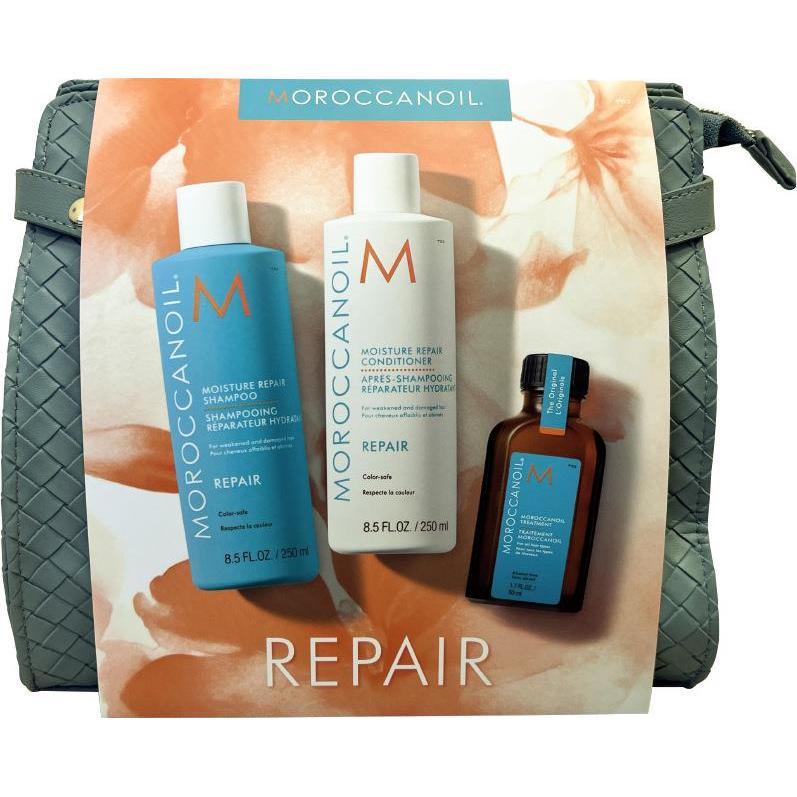 MOROCCANOIL Набор в серой косметичке "Восстановление"