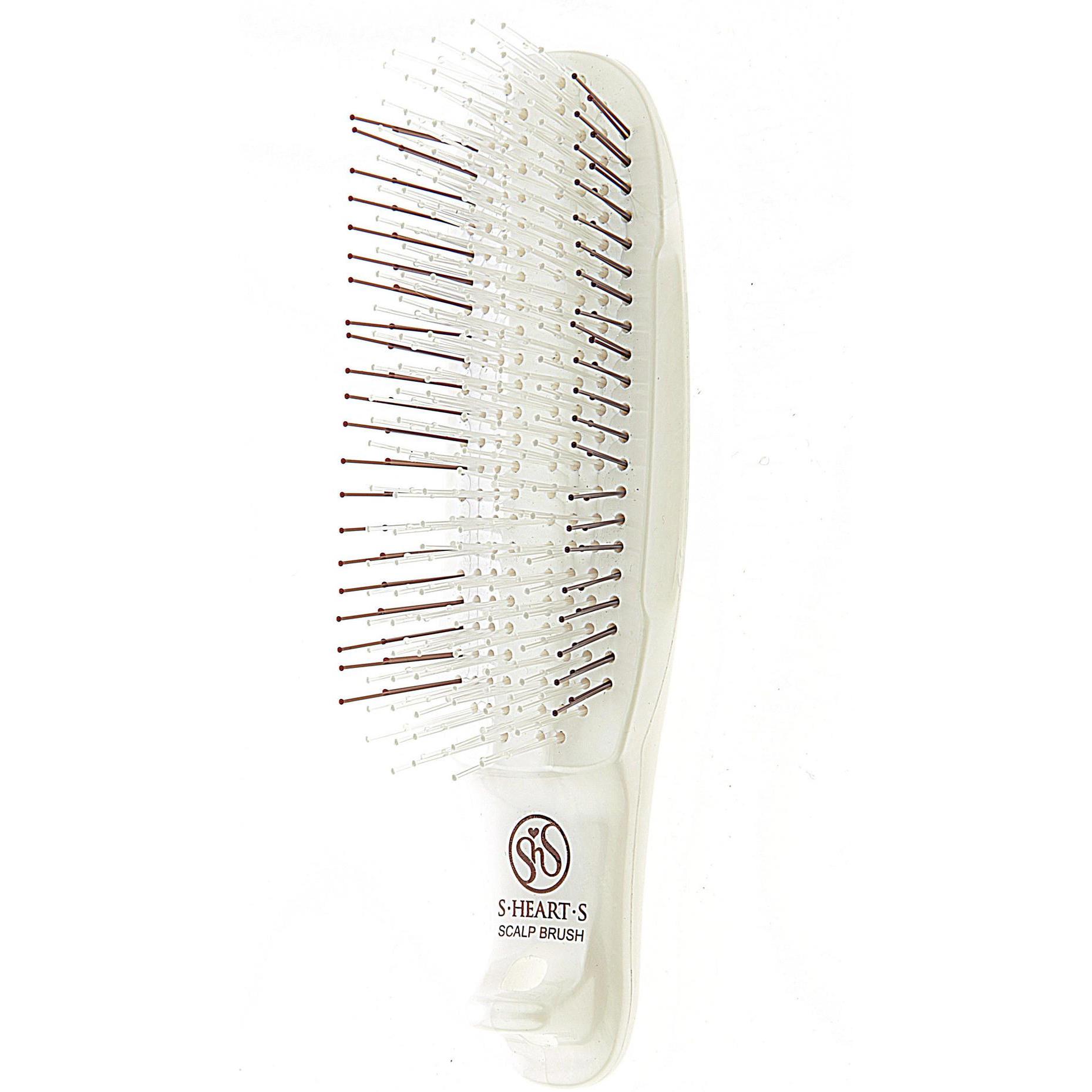 S-HEART-S Расческа Scalp Brush Com, белый (1 шт.)