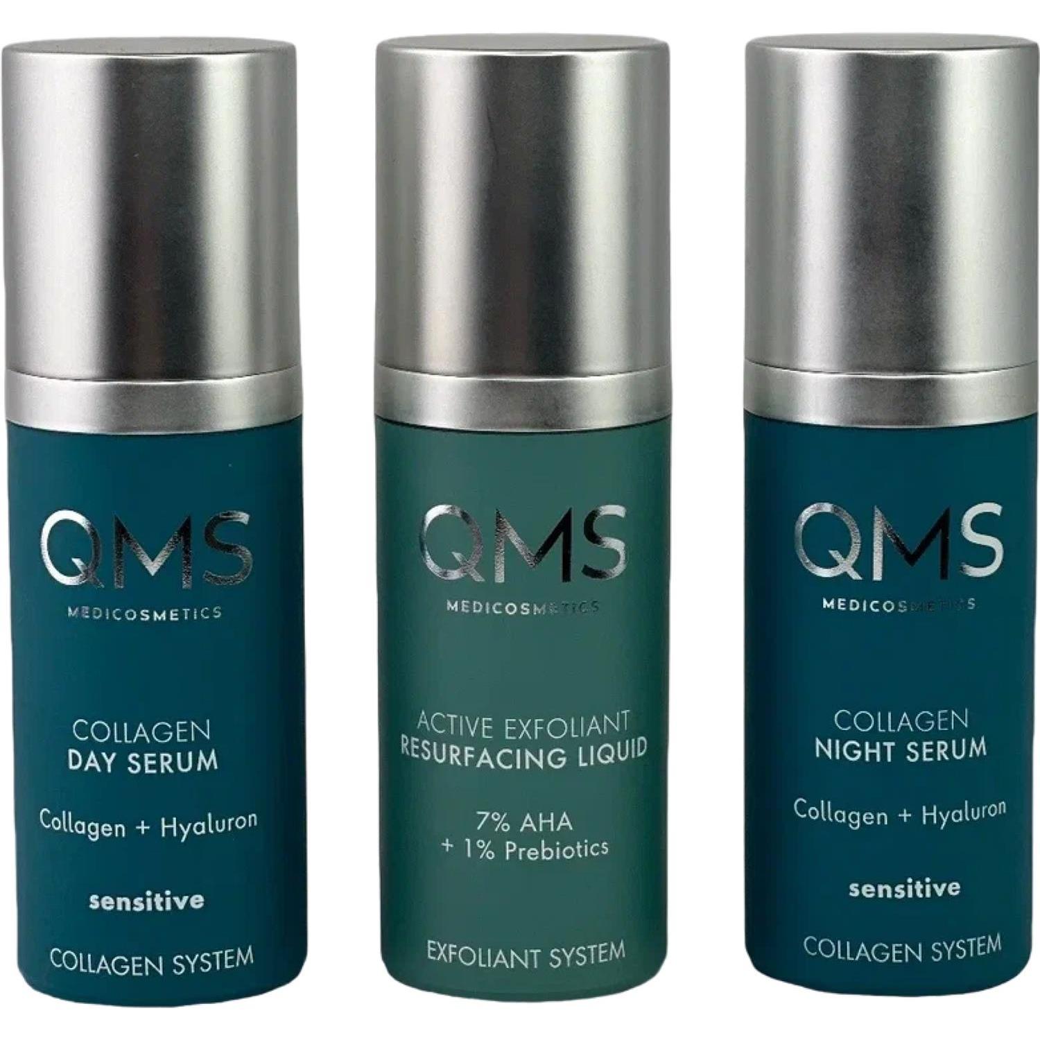 QMS MEDICOSMETICS Набор "Интенсивное обновление" с коллагеном для чувствительной кожи день/ночь