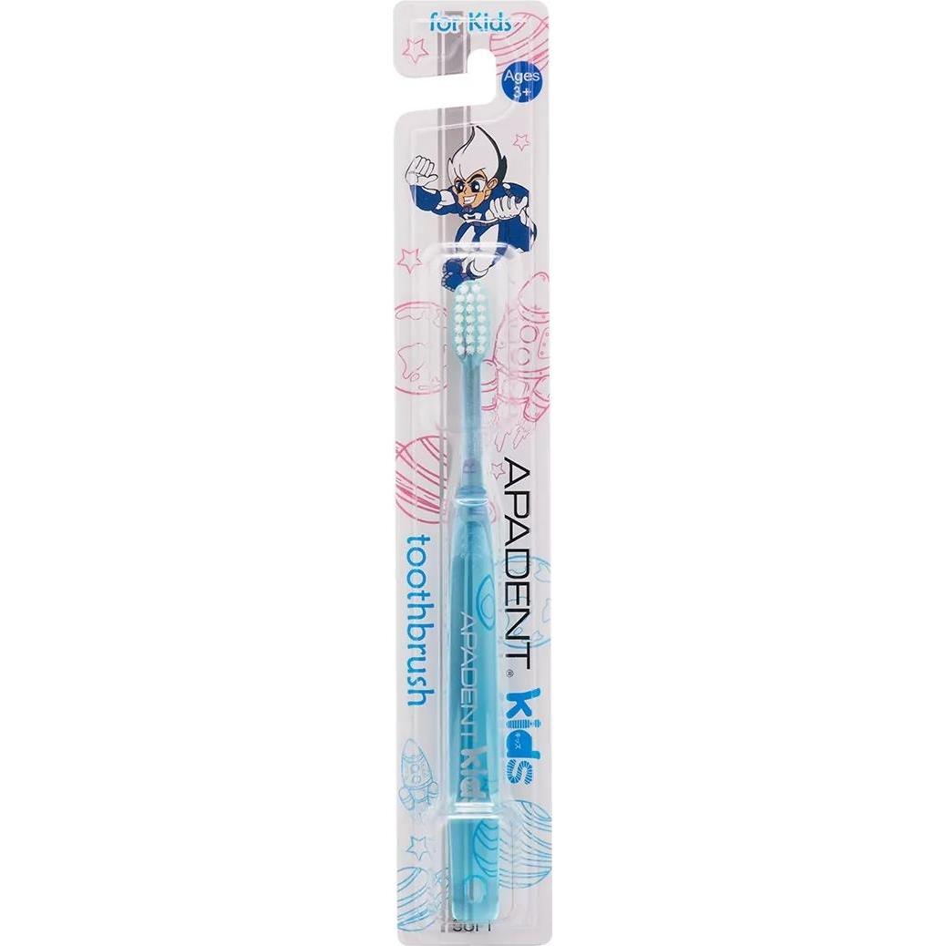 APADENT Детская зубная щетка Kids 3+ мягкая, цвет голубой