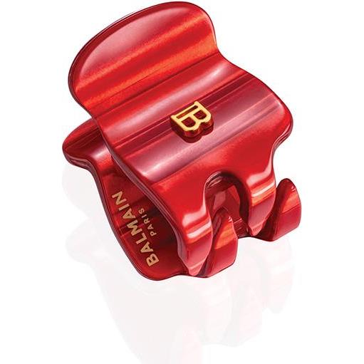 BALMAIN Заколка-краб "Ключ к сердцу" красный, размер XS (1 шт.)