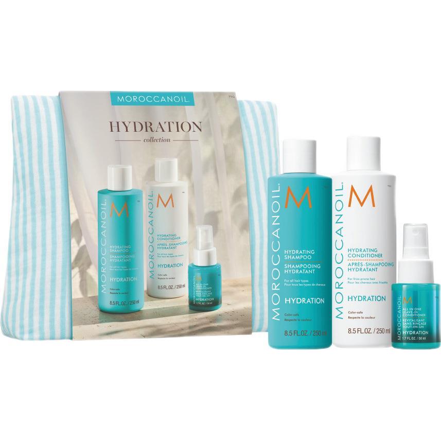 MOROCCANOIL Весенний набор в полосатой косметичке Hydration