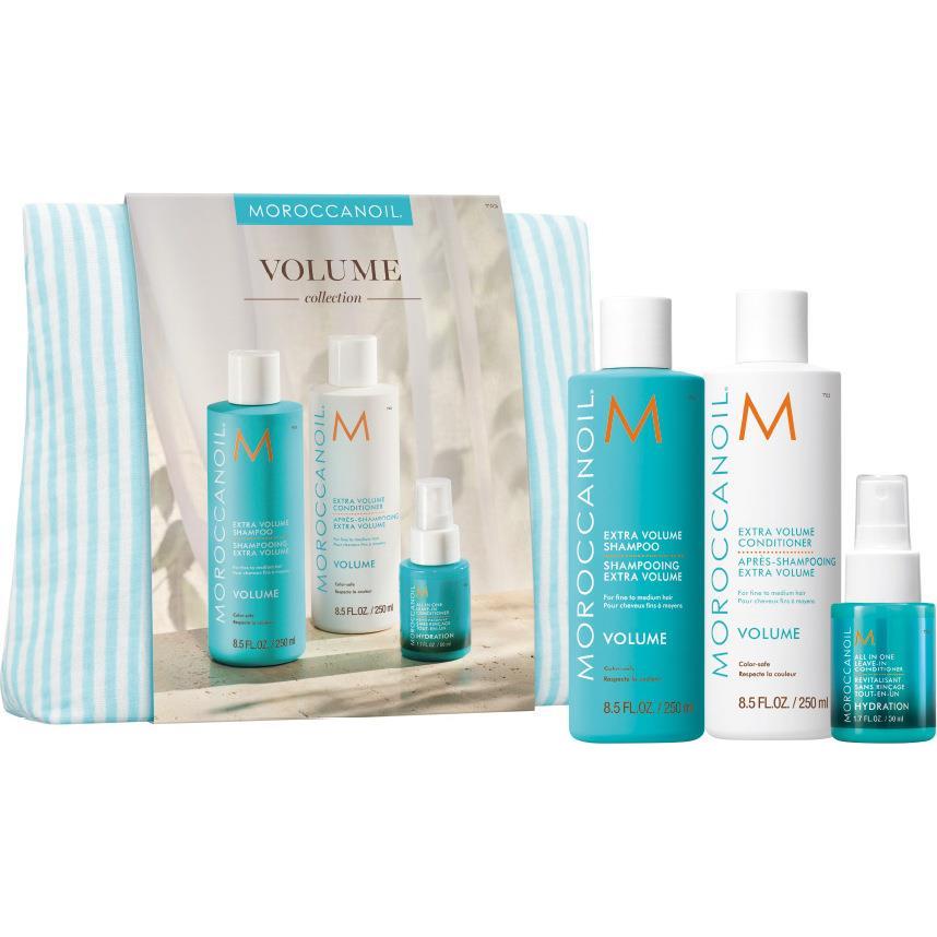 MOROCCANOIL Весенний набор в полосатой косметичке Volume