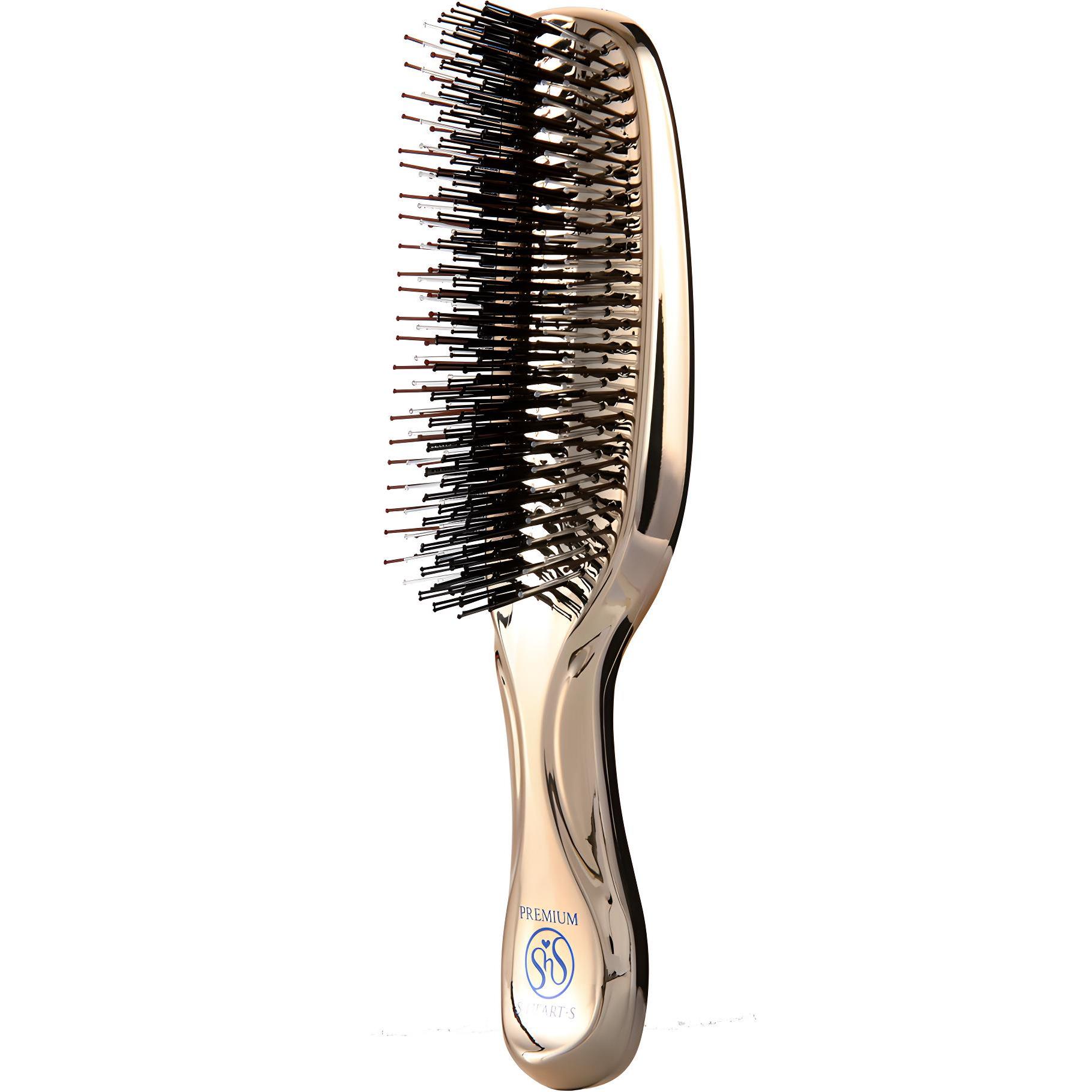 S-HEART-S Расческа Scalp Brush Premium с длинной ручкой, золото (1 шт.)