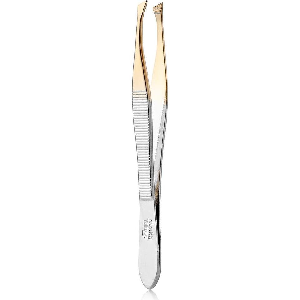 ROYAL TOOLS Пинцет наклонный золотой (1 шт.)