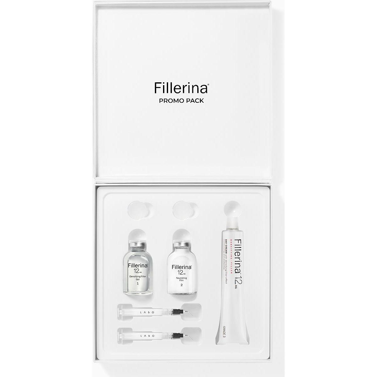 Дермо-косметический набор Fillerina 12HA Densifying-Filler + дневной крем, уровень 3