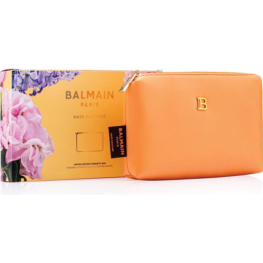 Лимитированная летняя косметичка Balmain, оранжевая