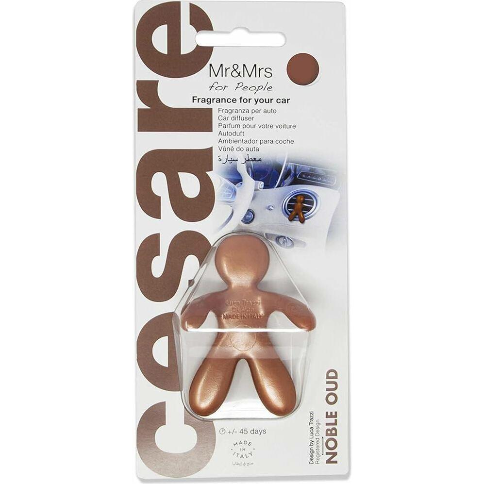 MR&MRS FRAGRANCE Дизайнерский ароматизатор для автомобиля Cesare "Благородный уд" матовая бронза (1 шт.)