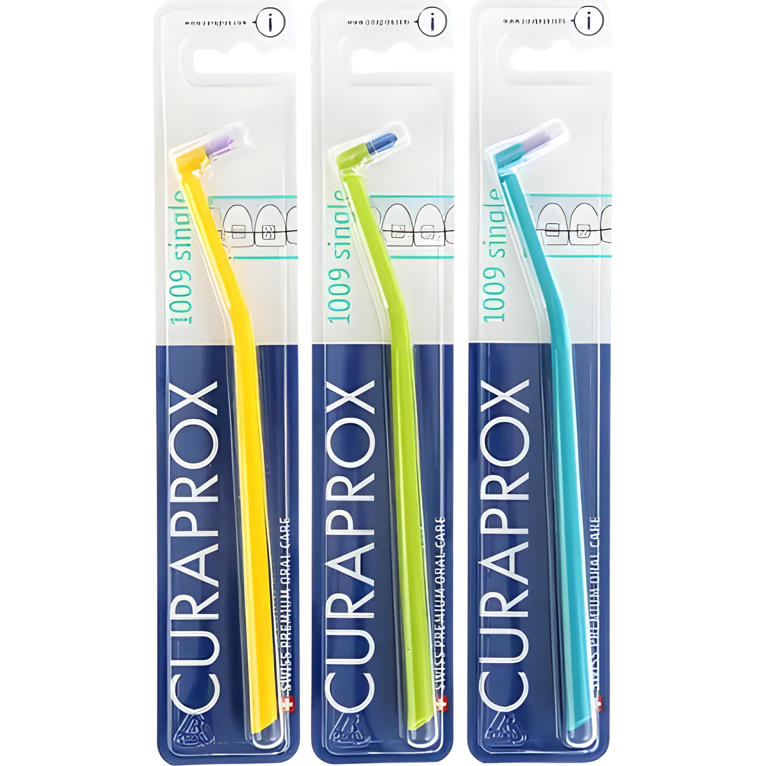 CURAPROX Монопучковая зубная щетка CS 1009 Single & Sulcular, 9мм (цвет в асс.) (1 шт.)