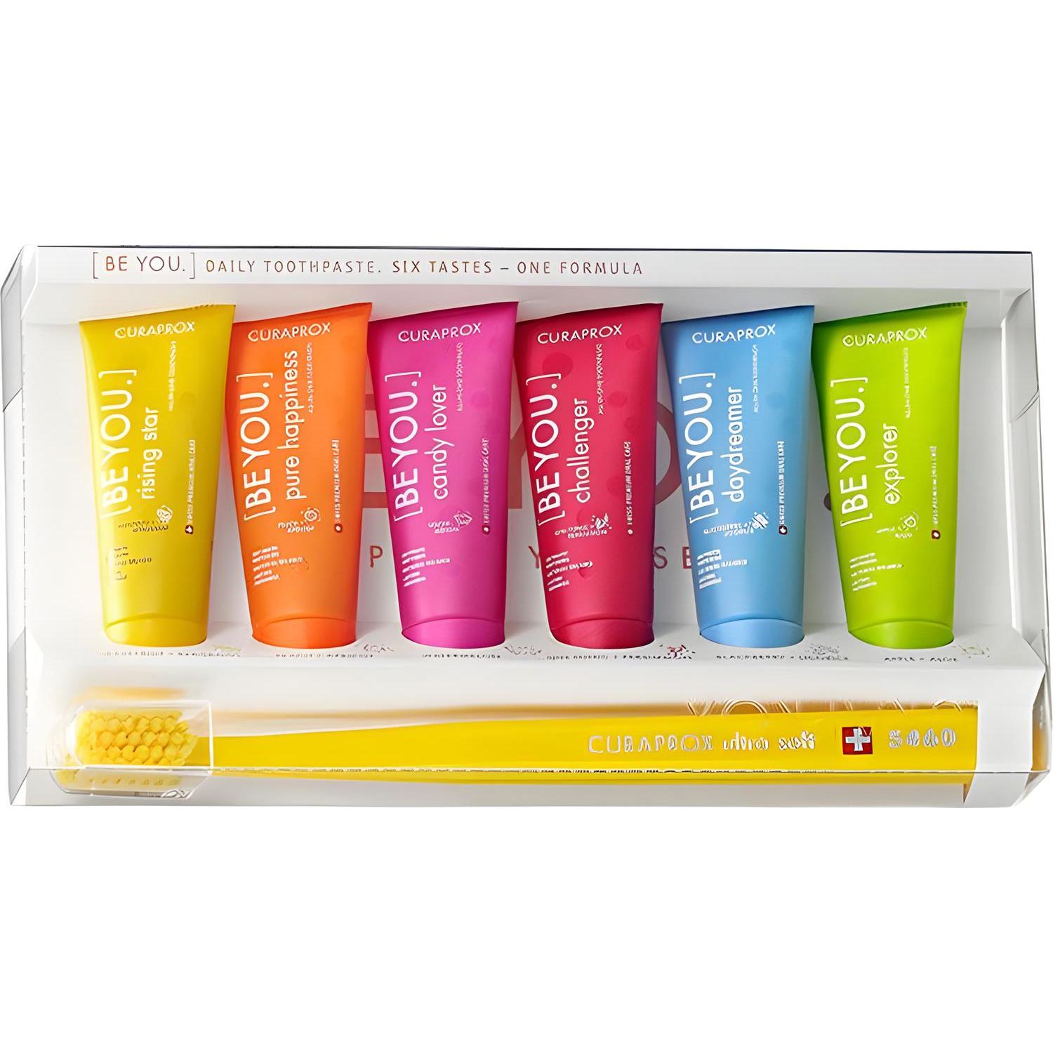 CURAPROX Be You набор 6 вкусов + зубная щетка Ultra Soft CS 5460